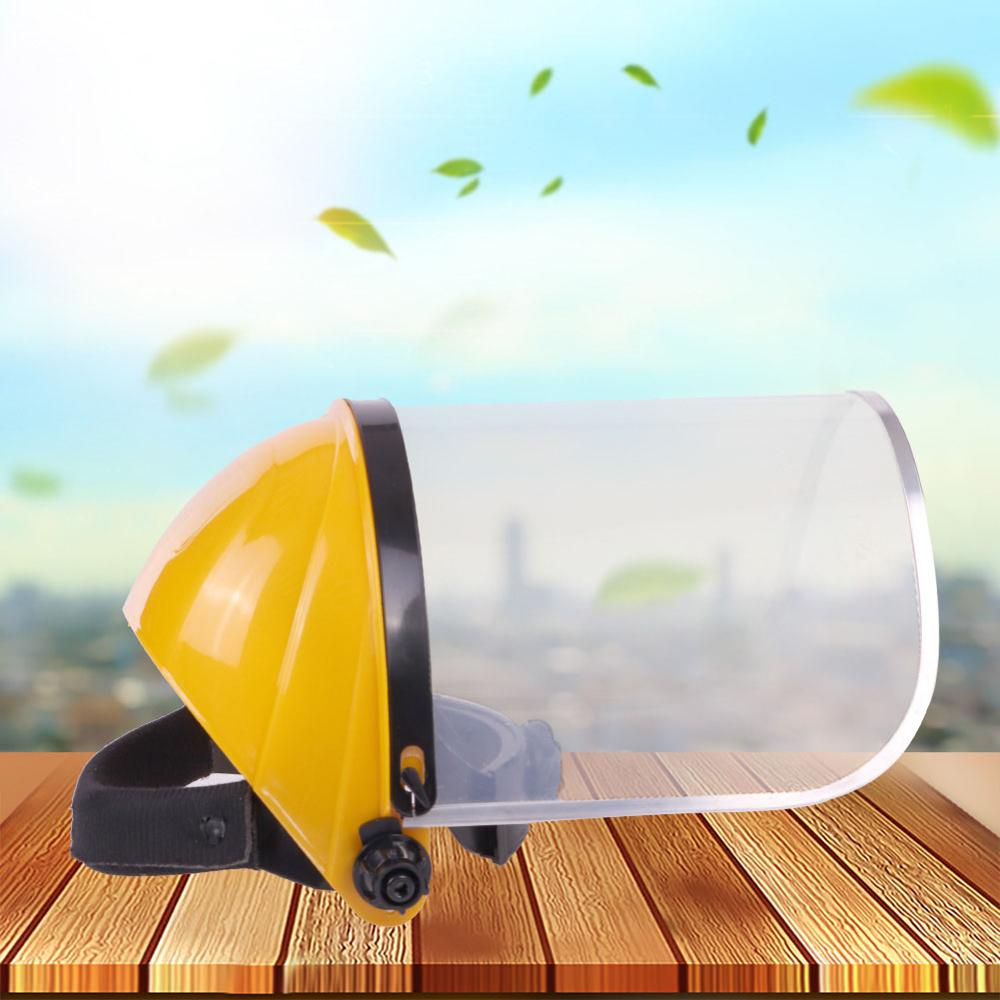 Industrial Safety Full Face Shield Wide Visor Clear Screen Anti-shock Face Screen Or Adjustable Steel Mesh Sports Safety Helmet