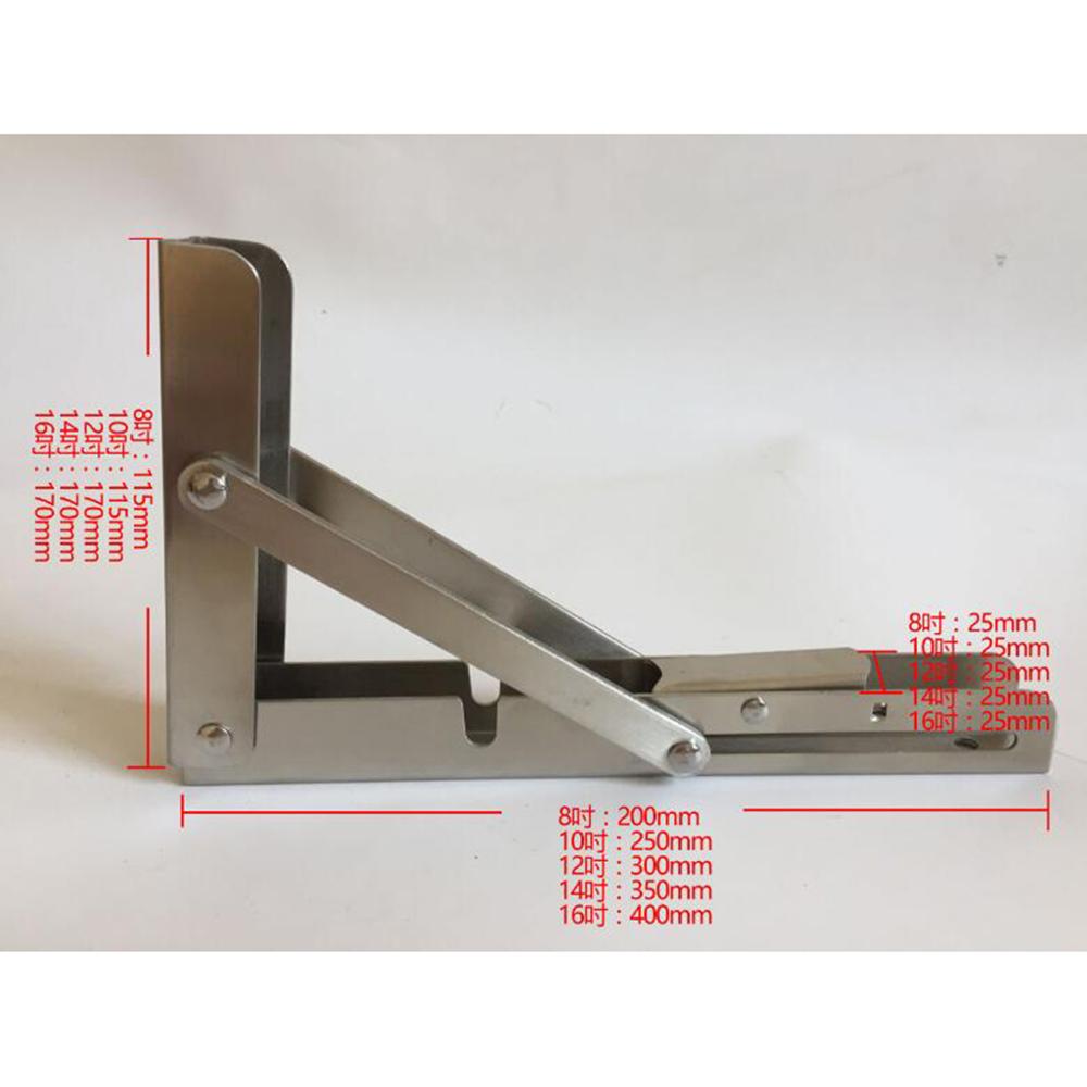 304 Stainless Steel Folding Shelf Bench Table Folding Shelf Bracket Long Release Arm Multipurpose folding Shelf Bench Bracket