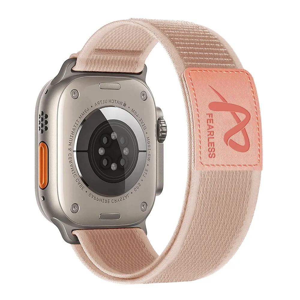 Trail Loop Strap For Apple Watch 46mm 49mm 41/45mm 44mm 42 40mm Nylon Bracelet Buckle iwatch Series 10 9 8 7 6 5 4 SE Ultra Band: Pink / 14mm
