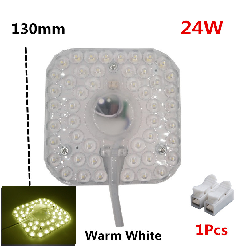 Loftslamper led modul  ac220v 230v 240v 6w 12w 18w 24w 36w led lys udskift loftslampe lyskilde praktisk installation: 24w varm hvid