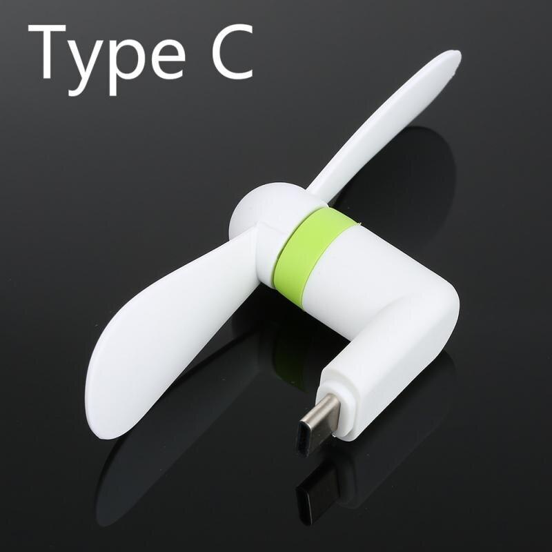 Mini Type C Mobile Phone Cooler Fan Small Micro USB Cool Fan For Google Type-C Android Smartphone Electronic Smart Cooling Fan: 1pc type-c white