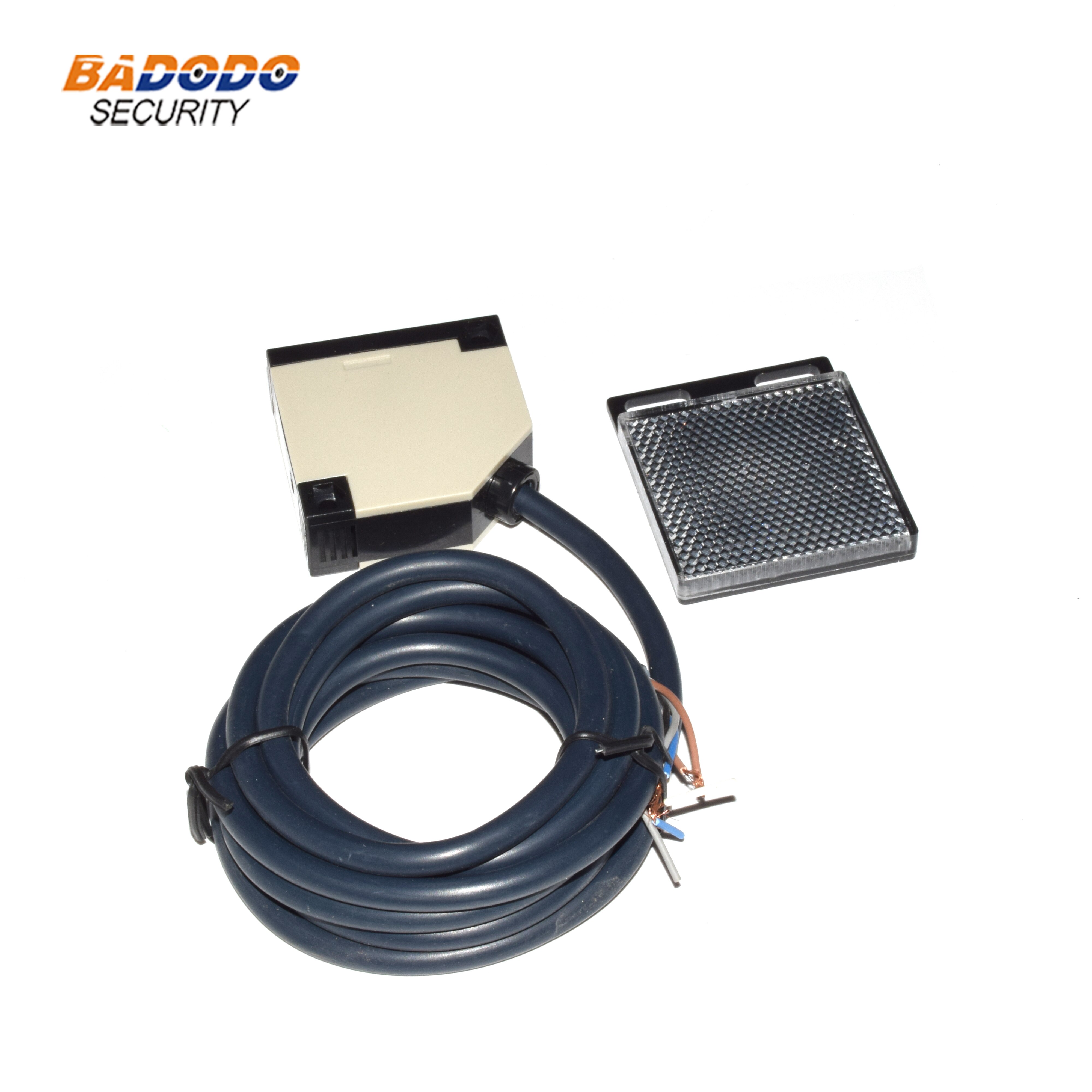Square Reflex Light Barrier Sensor DC12-24V / AC90-240V Reflective photoelectric switch photocell E3JK-R4M1 infrared beam sensor