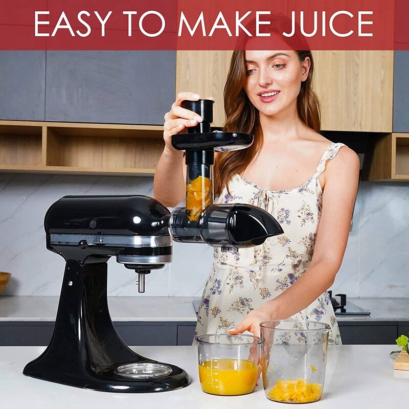 Masticating Juicer Attachment For Kitchenaid All Models Stand Mixers Masticating Juicer Slow Juicer Attachment-Black
