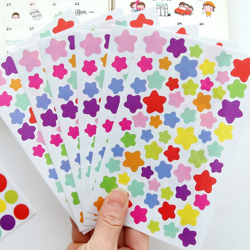 Kawaii Cartoon Dots Love heart Stickers Patterns Cute Stationery Sticker Decorative collage Scrapbooking planner Album aesthetic