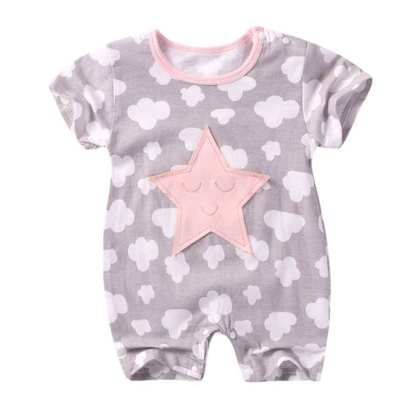 Baby Romper Cotton Newborn Body Suit Summer Short Sleeved Girls Clothes Baby Pajama Boys Jumpsuit Rompers: A / 9M