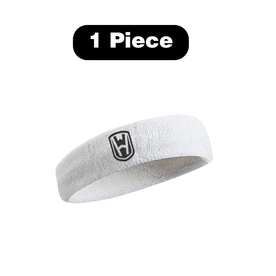 Wosweir Katoenen Atletische Hoofdband Elastische Zweetbanden Vrouwen Mannen Basketbal Sport Gym Fitness Zweetband Volleybal Tennis: WHITE