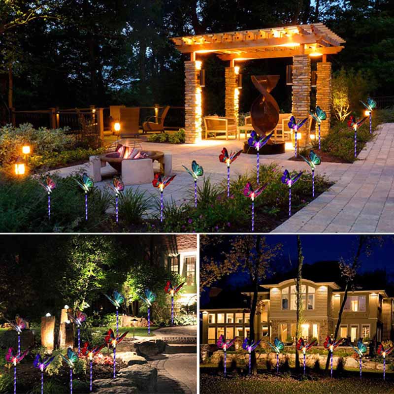 Vlinder Solar Power Led Light Outdoor Tuin Gazon Lamp Decor Fairy Light Tuin Vlinder Tuinieren Decoratie Accessoire