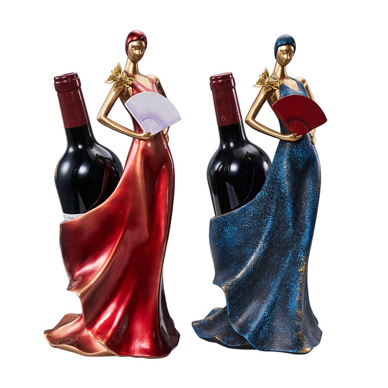 Europese Moderne Schoonheid Wijnrek Home Decor Rode Wijn Houder Woonkamer Decoratie Meubels Hars Ornament Relatiegeschenken