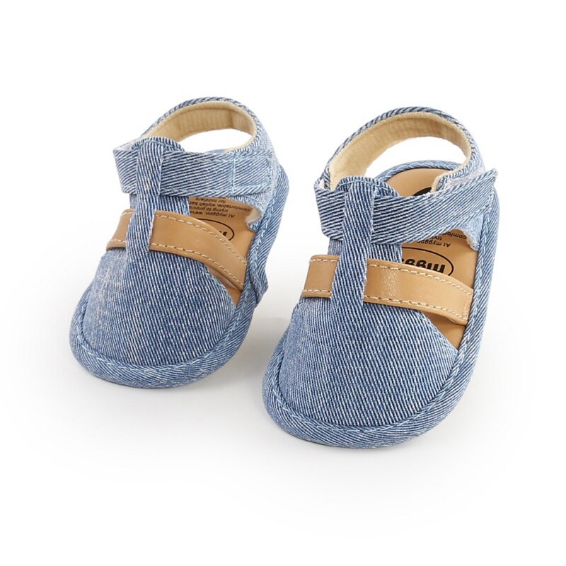 Gentleman Baby Sandals Toddler Infant Hollow Soft presepe suola scarpe di tela Little Boys Kids Soft presepe Prewalker sandali zoccoli: B1 / 13-18 mesi