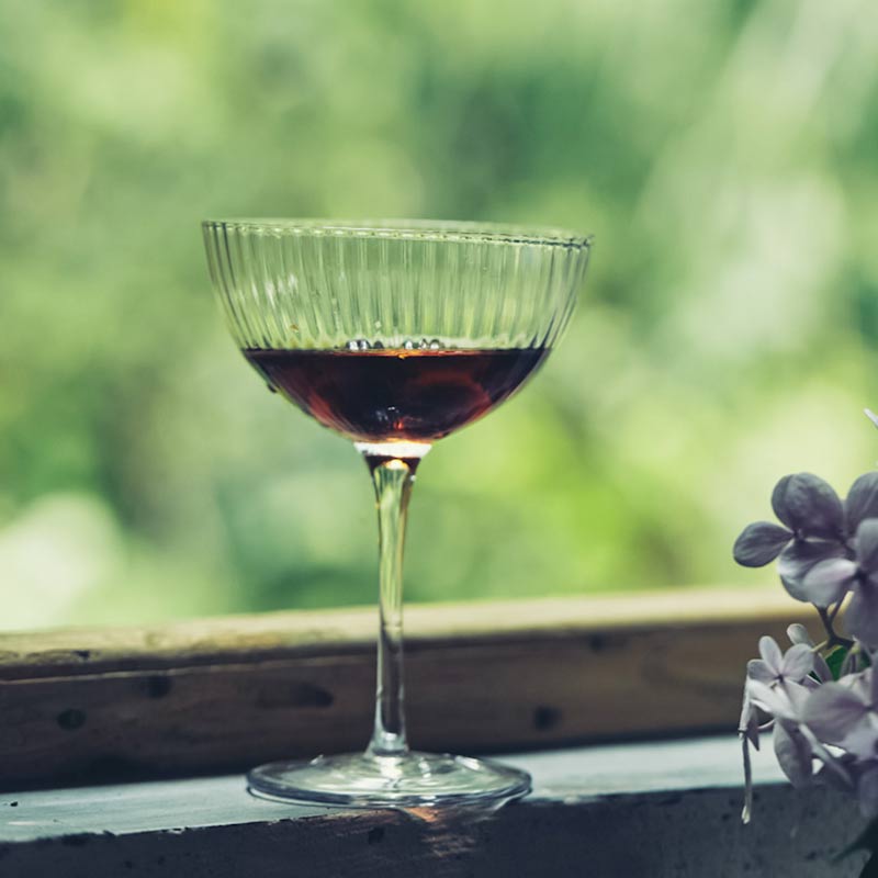 Bojo de vinho retrô transparente 225ml, 2 peças, copo martin transparente com listras, copo para coquetel e suco, taça de vidro para festa em casa
