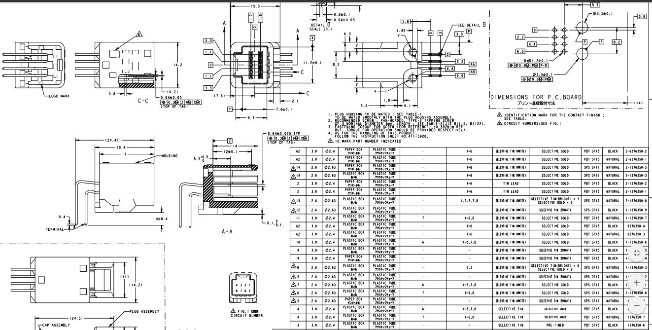 Originele Voor Te Tyco 1376350-2 Automotive Auto Connector 025 I/O Cap Hsg Assy 8P