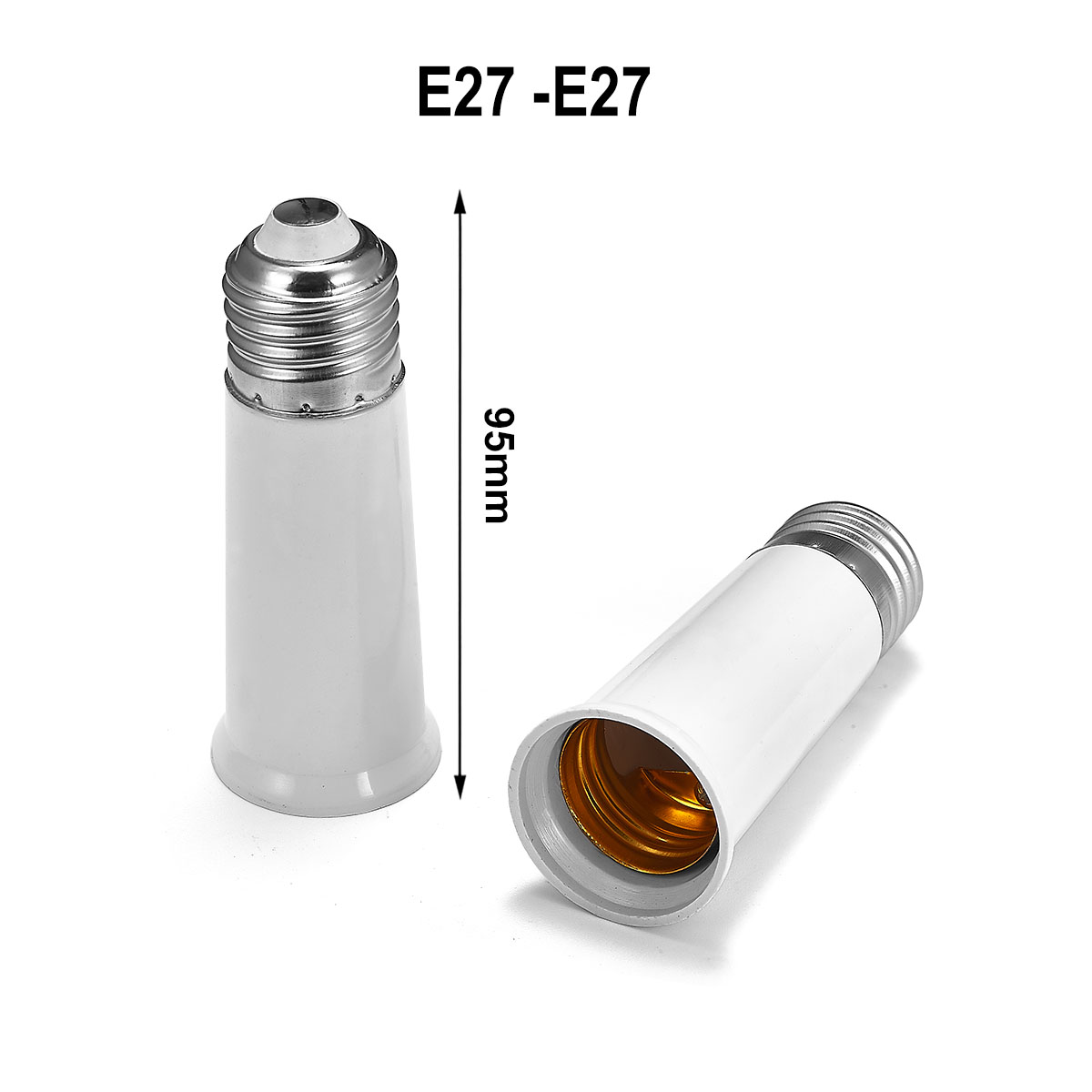 E14 E27 Lamp Holder E27 Bulb Base Adapter E14 Cartridge With Mount LED Light Round Lamp Screw Cap Fitting E26 E27 Socket: Ivory