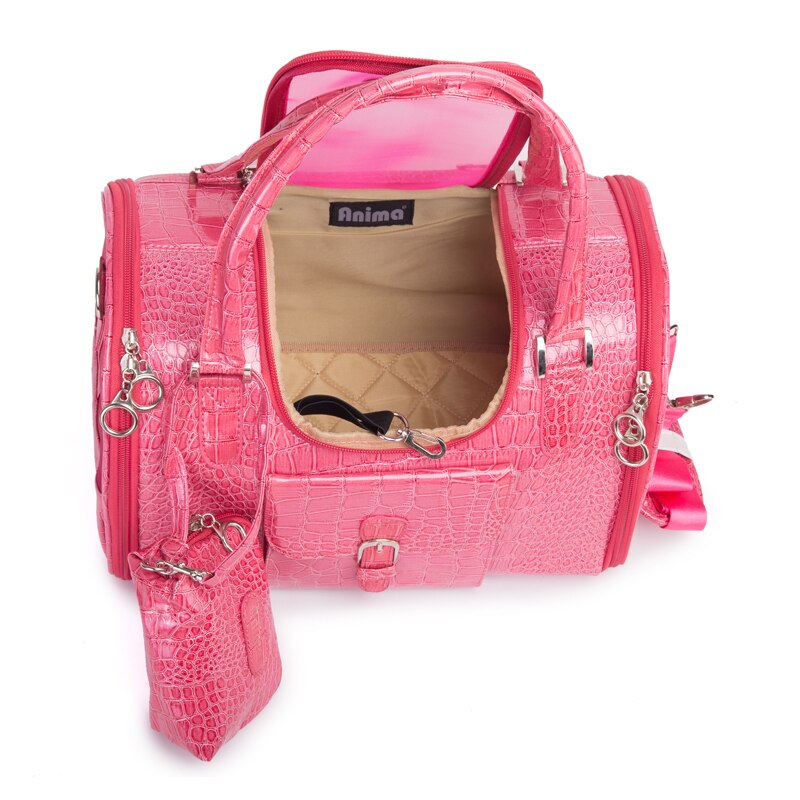 Tragbare Außen Haustier Katze Hund Träger Tasche Mit Geldbörse Leder Reise Kleine Hund Chihuahua Teddy Trage Tasche Handtasche