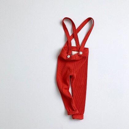 Mono para bebé, ropa de primavera para niña, pantalones de para bebé, peleles acanalados para bebé, ropa para niños, ropa para niños: red / 9 meses