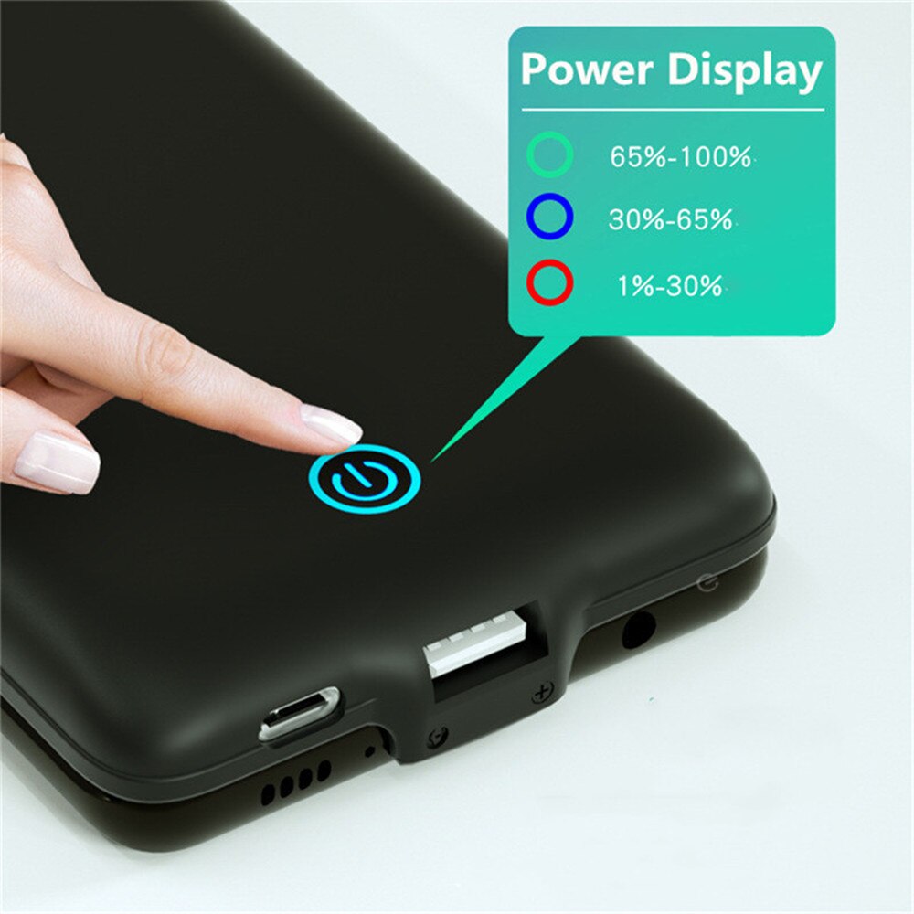 Zkfys powerbank deksel til samsung galakse  s20 ultra 5g batteriladeretuier 7000 mah powerbank ladeveske til samsung  s20 Plus