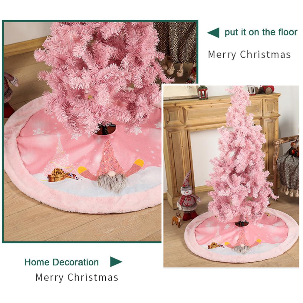 Tapis de pied d&#39;arbre lumineux, 108cm, jupe d&#39;arbre de noël, décorations de joyeux noël, ornement, couverture de sol d&#39;arbre