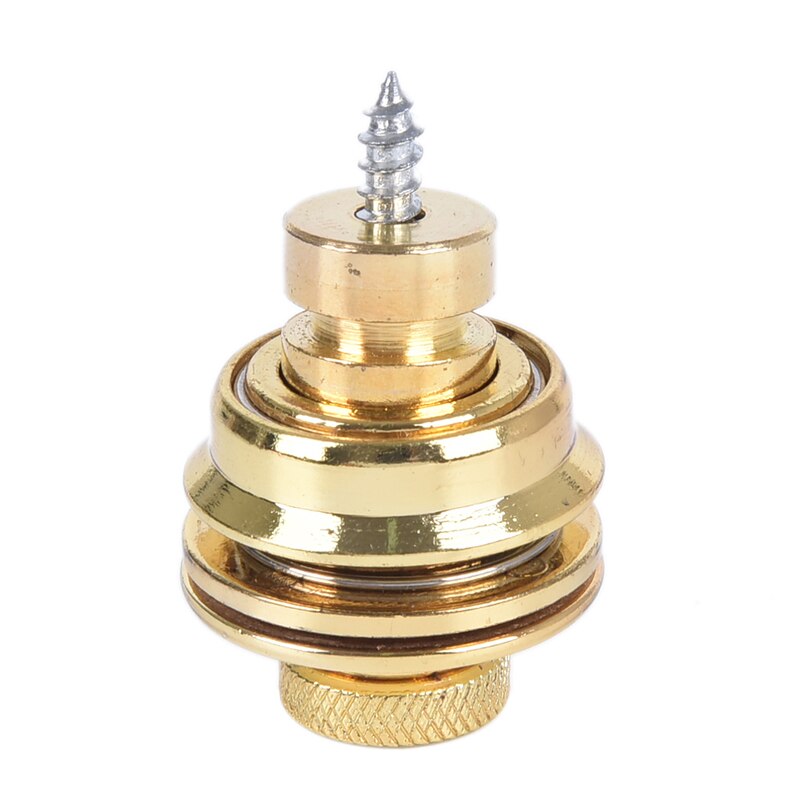 1Pc Gitaarband Knop Lock Straplocks Gitaar Gesp Skidproof Akoestische Elektrische Bas Strap: Goud