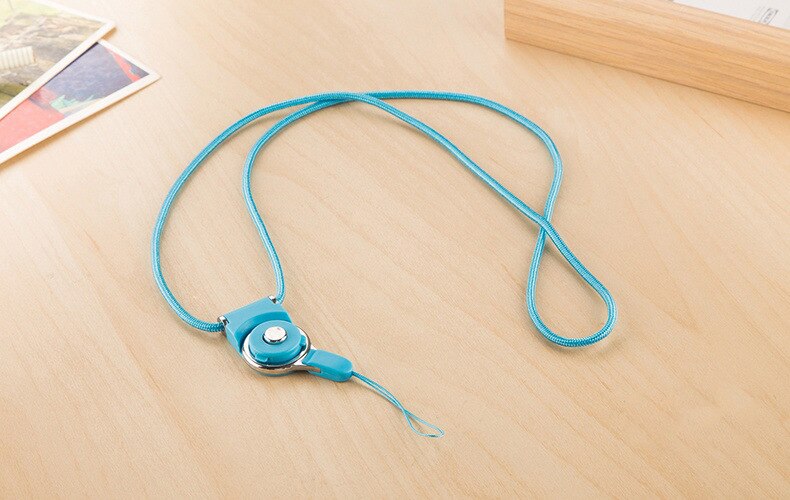 Mobile phone neck lanyard, used for removable key multifunction belt, used for ID card key ring holder 9 color mobile phone belt: Sky Blue