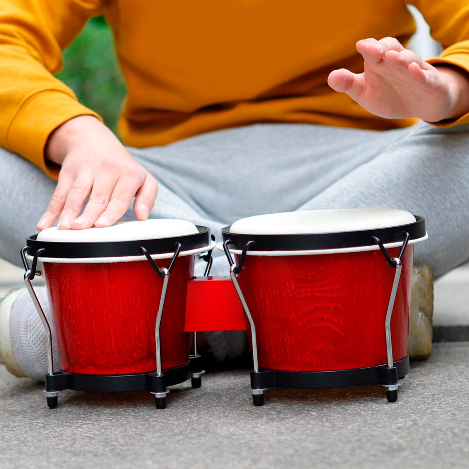 Finest Djembe Mini Bongo Drum Clear Sound for School Toys Xmas