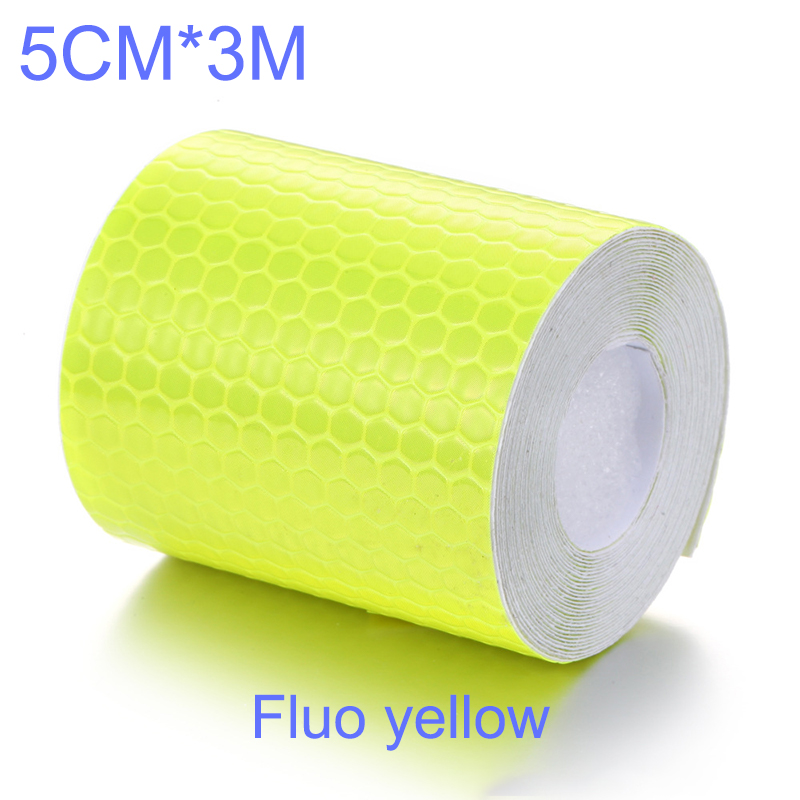Cinta reflectante para coche de 3M/1M, pegatina de advertencia de seguridad para coche, cinta protectora reflectora, película de tira para camiones, pegatinas para motocicletas y automóviles: Multicolor