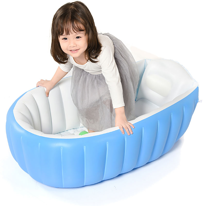 Children Bathtub 98X65X28cm Inflatable Bath Tub Child Tub Cushion Warm Winner Keep Warm Folding Portable Bathtub