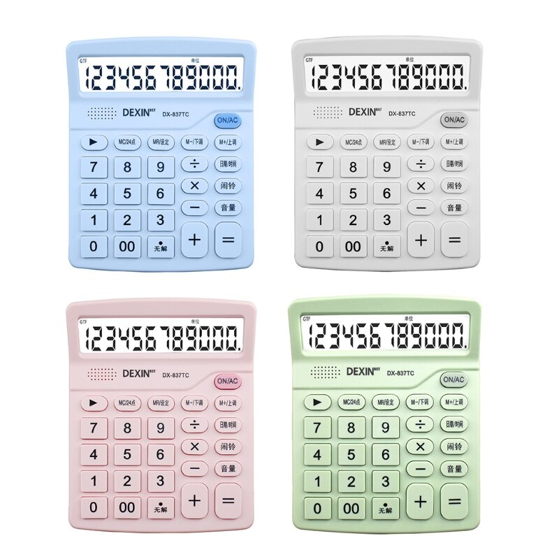 12 Digit Desktop Electronic Calculator with Battery + Solar Dual Power Source T84D