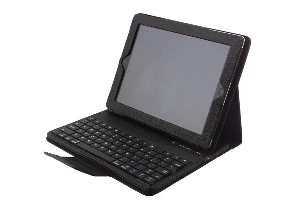 Smart PU Leather Cover Case For Apple ipad 2 3 4 A1459 A1458 A1460 Removable Bluetooth Keyboard Tablet Case+Stylus Pen.