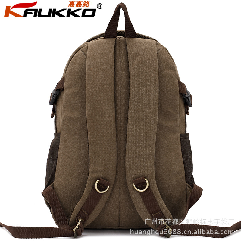 Kakko-mochila de lona para hombre y mujer, bolsa de viaje de alta capacidad, a la , para estudiantes