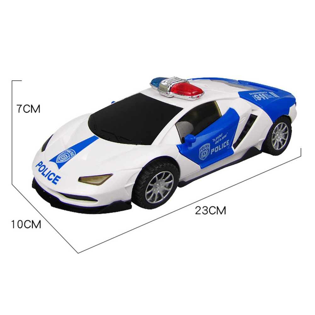 Electric 360 Rotation Police Car Vehicle with LED Music Education Kids Toy