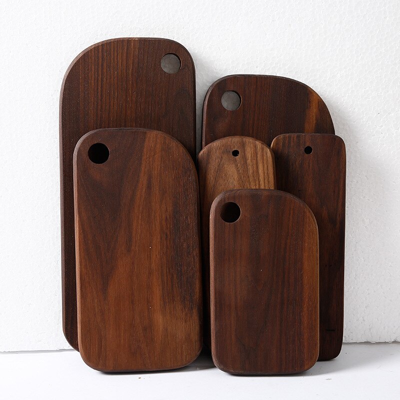 Breadboard cooking board whole wood unpainted sushi tray black walnut solid wood cutting board kitchen handmade wooden
