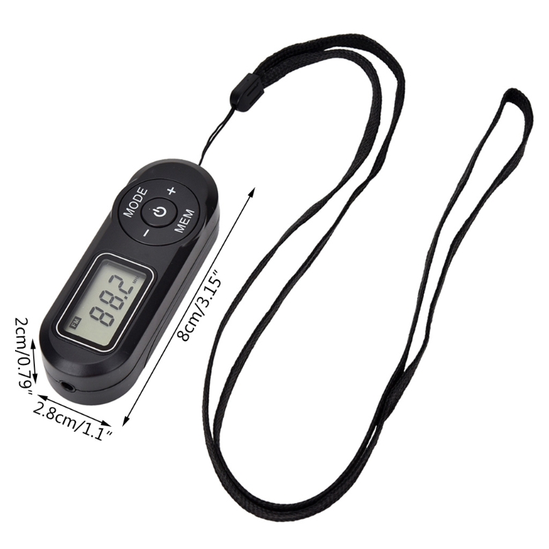 Mini Pocket FM-radio Draagbare FM-radio-ontvanger met LCD-scherm