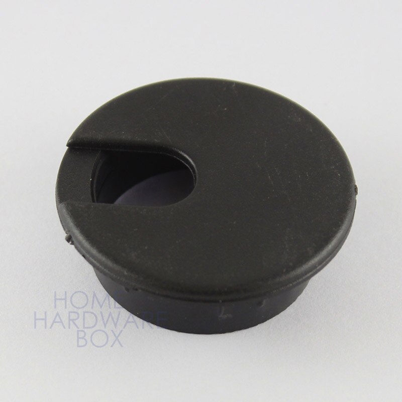 4 pcs 1 3/8" round desk top wire access cable groomet 35mm hole black