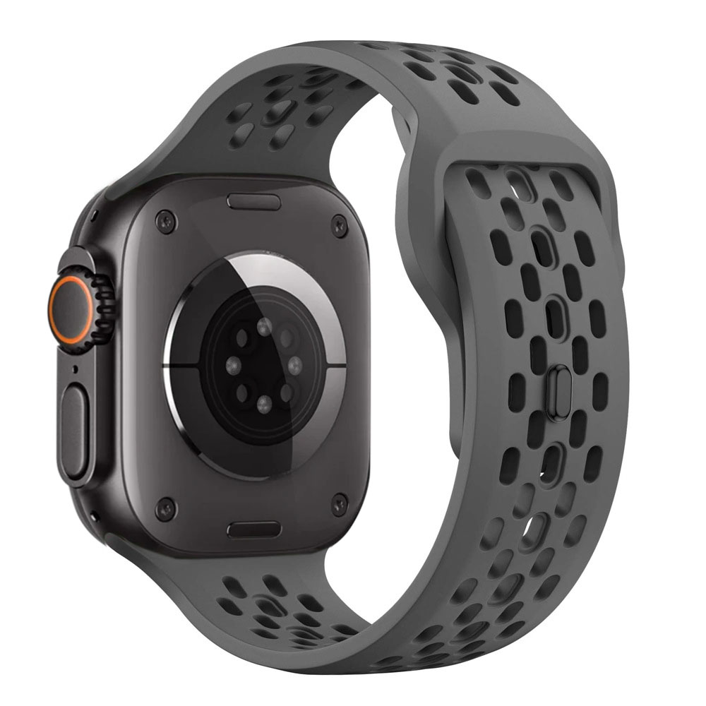 Correa de silicona para Apple Watch Correa 46mm 45mm 41mm 44mm 49mm 40mm 42mm pulsera Correa para Iwatch Series 10 9 8 7 6 5 SE Ultra 2: BLACK WHITE / 14 mm