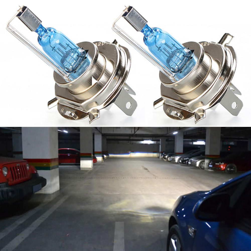 2 Stuks H4 Koplamp Super Helder 55W 12V Dubbele Dimlicht Lampen Wit Auto Koplampen Signaallamp Vervanging