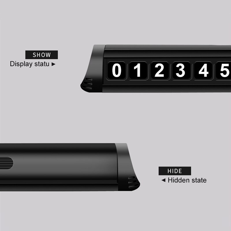 Temporary Car Parking Card Car Temporary Stop Sign Telephone Number Car Parking Card Stop Phone Number Card Plate Hidden Switch