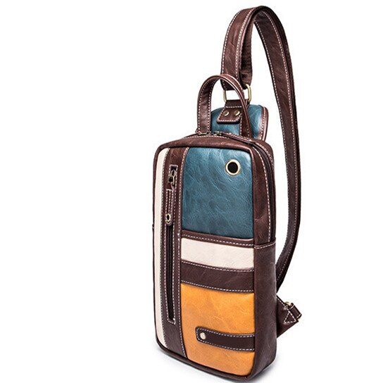 Saco de peito à prova dwaterproof água sacos de desporto ao ar livre para homens retro sacos de plutônio zíper sling saco de alta capacidade crossbody sacos de viagem tendência novo