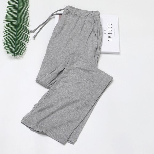 Kevät ja syksy pyjamat naisten housut modaalit ohuet kotihousut isokokoiset kotihousut aamuharjoitushousut löysästi joustavat: Harmaa / 170( xl)