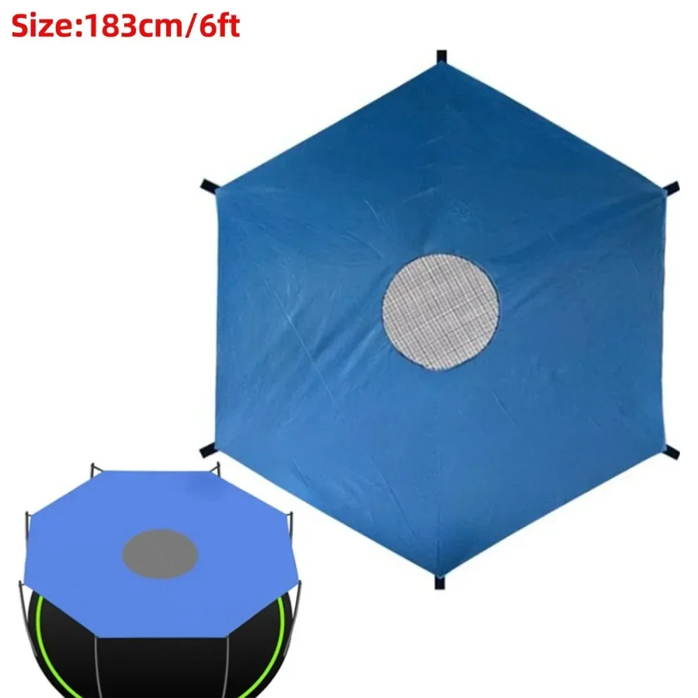6/8/10ft Trampoline Cover Anti-UV Waterproof Trampoline Shade Cover Sunshade Roof Accessories for Outdoor Backyard Playground: WHITE