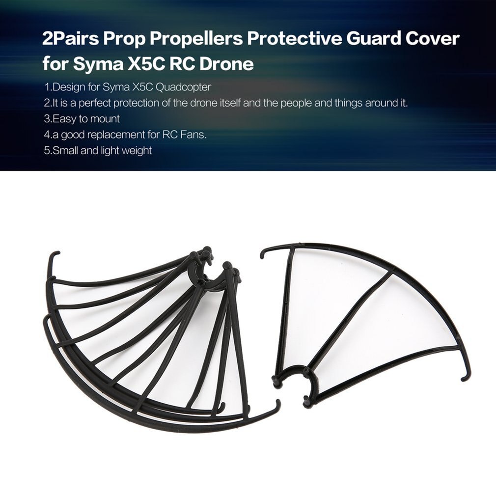 2Pairs Propeller Blade Prop Bescherming Cover Propellers Beschermende Guard Protector Onderdelen Voor Syma X5C Rc Drone