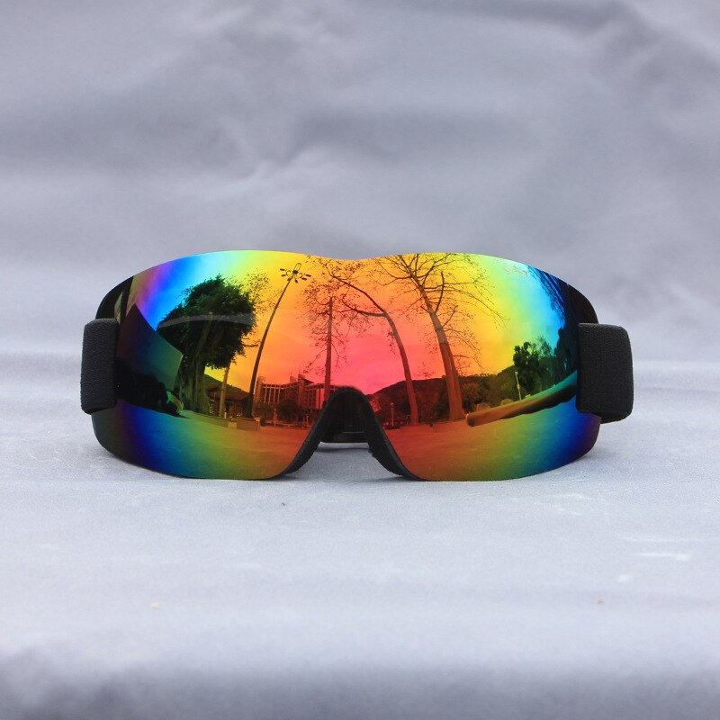 Adult Ski Goggles Men and Women-Single Layer Eye-protection Goggles Children Mountain Climbing Goggles Outdoor Ski Goggles Equip: Red Colorful