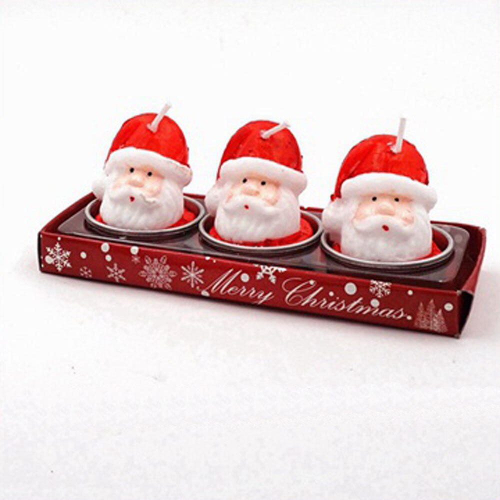Christmas Candles Santa House Snowman Christmas Tree Paraffin Candles Wedding Party Candles Decor Light: 05