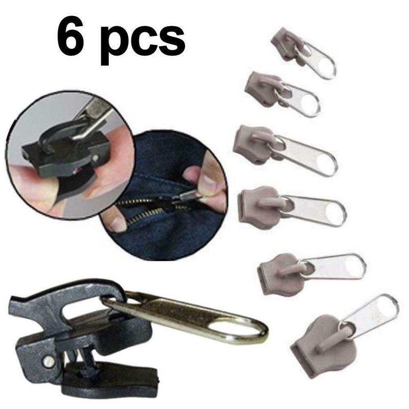 6Pcs Fix A Zipper Zip Slider Puller Rescue Instant Repair Replacement Practical