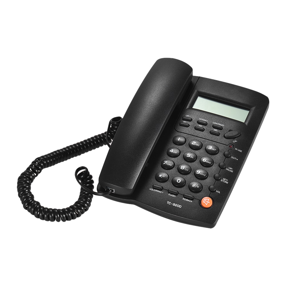Desktop Draadgebonden Telefoon Telefoon Met Lcd-scherm Caller Id Volume Verstelbare Rekenmachine Wekker Voor Call Center Office Hotel
