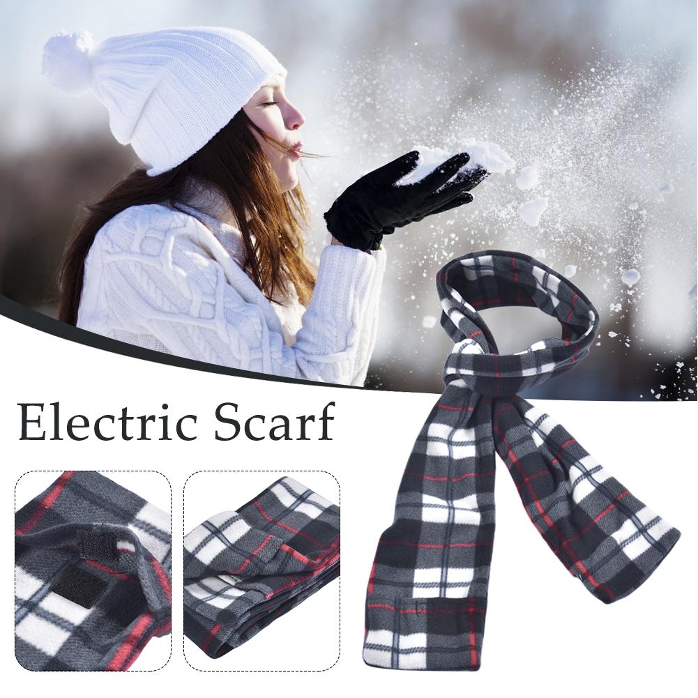 Elektrisk opvarmning mand kvinder genopladeligt batteri usb vinter opvarmning varm termisk tørklæde skitørklæde hals sjal jul