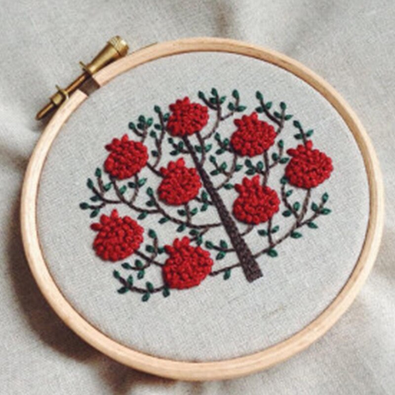 Kit de bordado de estilo europeo para principiantes, Material bordado con patrones de flores, punto de cruz, bricolaje: 7
