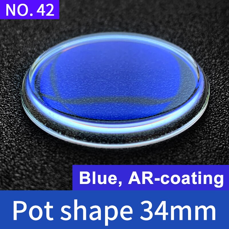 GLASS CRYSTAL FOR VINTAGE SEIKO6138-0040 Bullhead 6138-0011 UFO 340W14GN: 340W14GN(Blue)