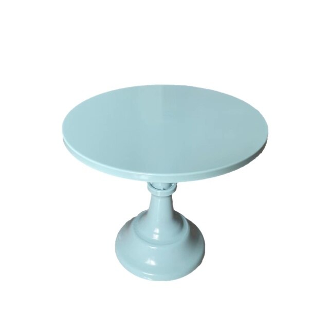 Wrought Iron Cake Stand Home Party Dessert Display Stand Wedding Decoration Wrought Iron Birthday Cake Tray Fruit Dessert Tray: Blue / 8 inches