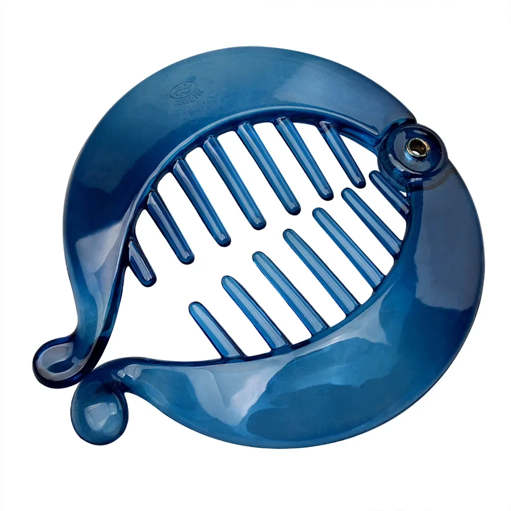 Pinza para el pelo de cola de caballo de forma redonda pequeña, Clip de plátano para mujeres y niñas, soporte para cola de caballo negro y marrón, accesorios para peinados profesionales: Blanco