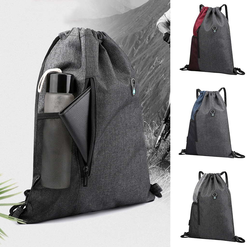 Di modo di trasporto Oxford Coulisse Borse Zaino Unisex Casual Stringa di Viaggio Borse Da Spiaggia Zaino per le Donne Degli Uomini Borse Da Scuola Mochila