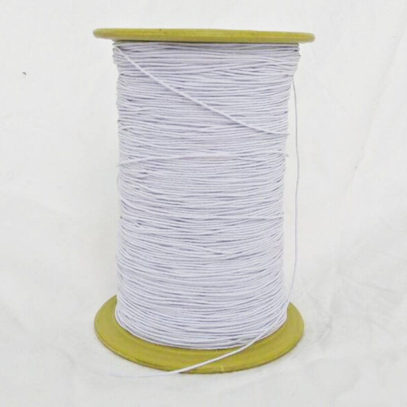 Zwarte Elastische Draad Voor Kleding Stof Accessoires DIY Machine Industrie Witte elastische naaigaren Spool 450 Yards 1 Roll